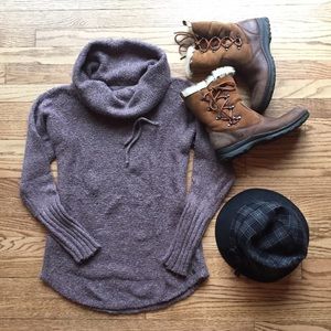 Eddie Bauer Heathered Cozy Cowl-Neck Sweater